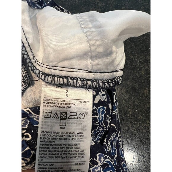 Gap Women's 2 Blue Floral Signature Skinny Ankle Pants M - Picture 9 of 16